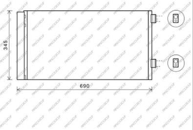 Prasco MN308C003 - Kondenser, kondisioner furqanavto.az