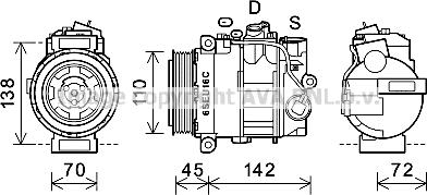 Prasco MSAK614 - Kompressor, kondisioner furqanavto.az