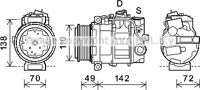 Prasco MSK644 - Kompressor, kondisioner furqanavto.az