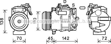 Prasco MSK682 - Kompressor, kondisioner furqanavto.az