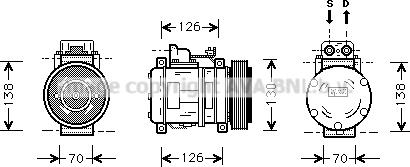 Prasco MSK054 - Kompressor, kondisioner furqanavto.az