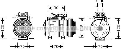 Prasco MSK275 - Kompressor, kondisioner furqanavto.az