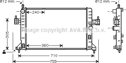 Prasco OL2305 - Radiator, mühərrikin soyudulması furqanavto.az