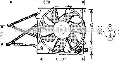 Prasco OL7509 - Fen, radiator furqanavto.az