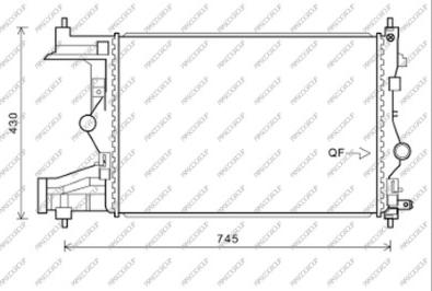 Prasco OP416R006 - Radiator, mühərrikin soyudulması furqanavto.az