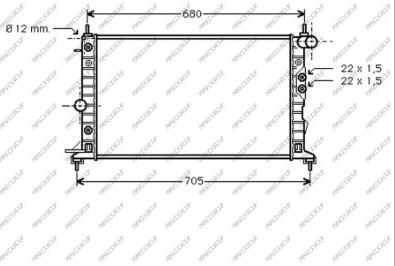 Prasco OP052R003 - Radiator, mühərrikin soyudulması furqanavto.az