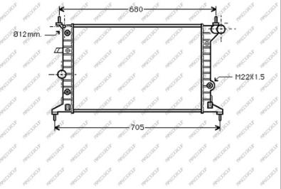 Prasco OP052R002 - Radiator, mühərrikin soyudulması furqanavto.az