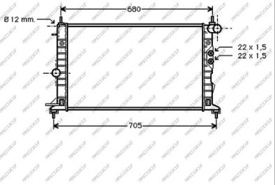 Prasco OP052R007 - Radiator, mühərrikin soyudulması furqanavto.az