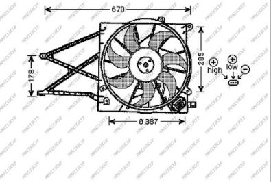 Prasco OP017F003 - Fen, radiator furqanavto.az