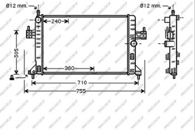 Prasco OP030R006 - Radiator, mühərrikin soyudulması furqanavto.az