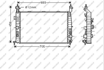 Prasco OP350R003 - Radiator, mühərrikin soyudulması furqanavto.az