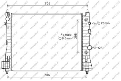 Prasco OP700R002 - Radiator, mühərrikin soyudulması furqanavto.az