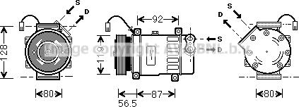 Prasco PEK036 - Kompressor, kondisioner furqanavto.az