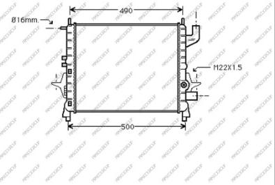 Prasco RN025R006 - Radiator, mühərrikin soyudulması furqanavto.az