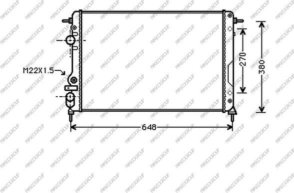 Prasco RN026R005 - Radiator, mühərrikin soyudulması furqanavto.az