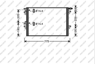 Prasco RN154C002 - Kondenser, kondisioner furqanavto.az