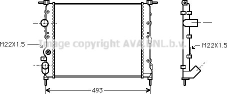 Prasco RT2197 - Radiator, mühərrikin soyudulması furqanavto.az