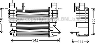 Prasco RTA4338 - Intercooler, şarj cihazı furqanavto.az