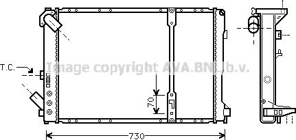 Prasco RTA2208 - Radiator, mühərrikin soyudulması furqanavto.az