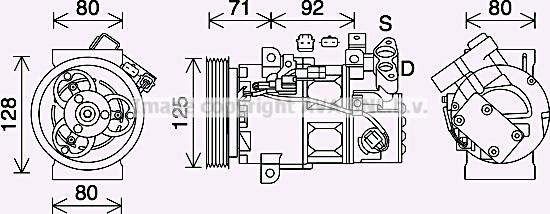 Prasco RTK636 - Kompressor, kondisioner furqanavto.az