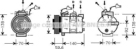 Prasco SBAK065 - Kompressor, kondisioner furqanavto.az