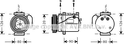 Prasco SBK051 - Kompressor, kondisioner furqanavto.az