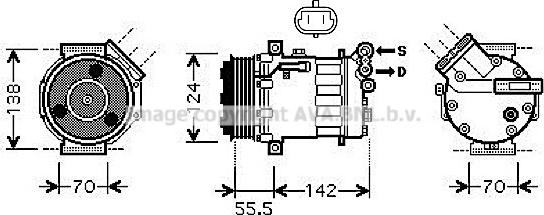 Prasco SBK069 - Kompressor, kondisioner furqanavto.az