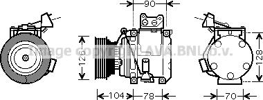 Prasco TOK466 - Kompressor, kondisioner furqanavto.az