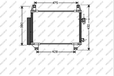 Prasco TY325C002 - Kondenser, kondisioner furqanavto.az