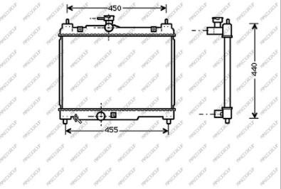 Prasco TY320R001 - Radiator, mühərrikin soyudulması furqanavto.az