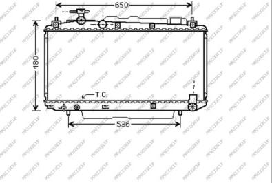 Prasco TY283R007 - Radiator, mühərrikin soyudulması furqanavto.az