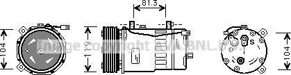 Prasco VNAK046 - Kompressor, kondisioner furqanavto.az
