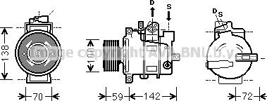 Prasco VNK380 - Kompressor, kondisioner furqanavto.az