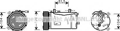 Prasco VWAK164 - Kompressor, kondisioner furqanavto.az