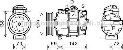 Prasco VWK321 - Kompressor, kondisioner furqanavto.az