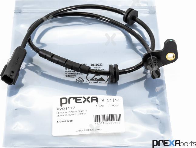 PREXAparts P701177 - Sensor, təkər sürəti furqanavto.az