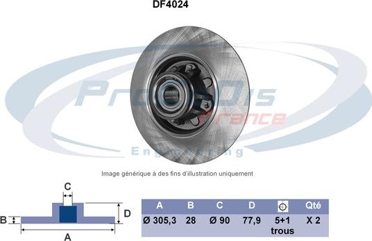 Procodis France DF4024 - Əyləc Diski furqanavto.az