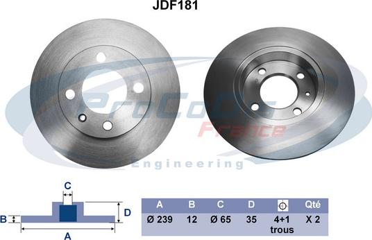 Procodis France JDF181 - Əyləc Diski furqanavto.az