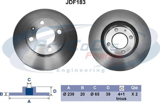 Procodis France JDF183 - Əyləc Diski furqanavto.az