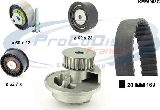 Procodis France KPE6008C - Su Pompası və Vaxt Kəməri Dəsti furqanavto.az