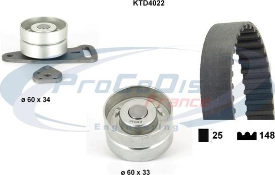 Procodis France KTD4022 - Vaxt kəməri dəsti furqanavto.az