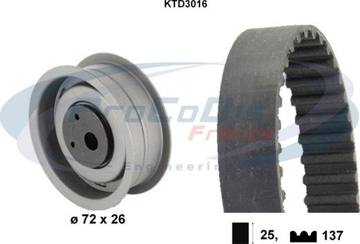 Procodis France KTD3016 - Vaxt kəməri dəsti furqanavto.az