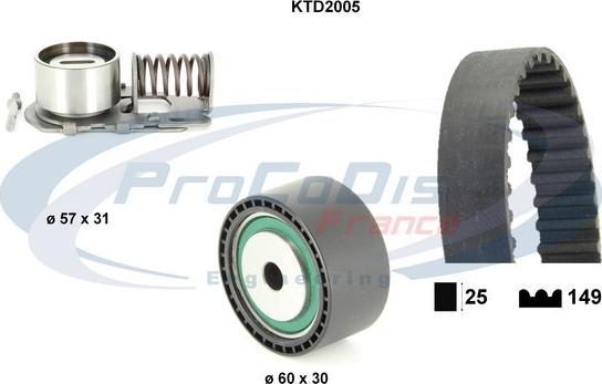 Procodis France KTD2005 - Vaxt kəməri dəsti furqanavto.az