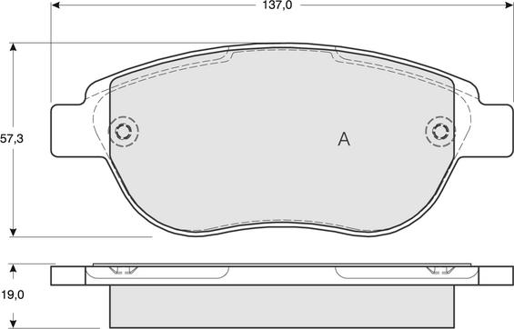 BOSCH 986TB3057 - Əyləc altlığı dəsti, əyləc diski furqanavto.az