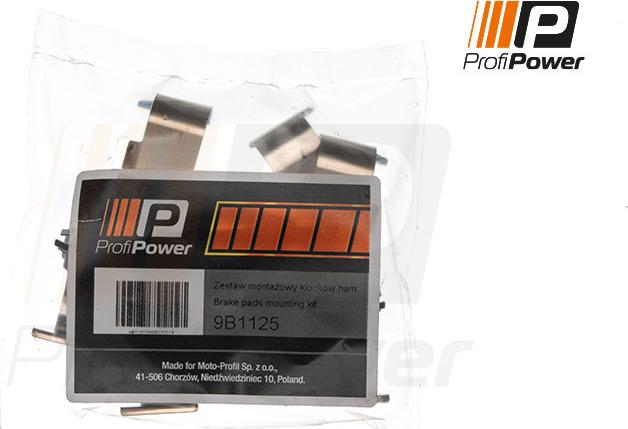 ProfiPower 9B1125 - Disk əyləc pedləri üçün aksesuar dəsti furqanavto.az