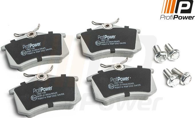 ProfiPower 1B2136 - Əyləc altlığı dəsti, əyləc diski furqanavto.az