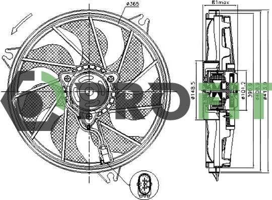 Profit 1850-0002 - Fen, radiator furqanavto.az