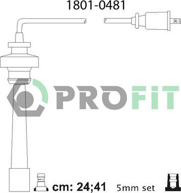 Profit 1801-0481 - Alovlanma kabeli dəsti furqanavto.az