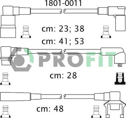 Profit 1801-0011 - Alovlanma kabeli dəsti furqanavto.az