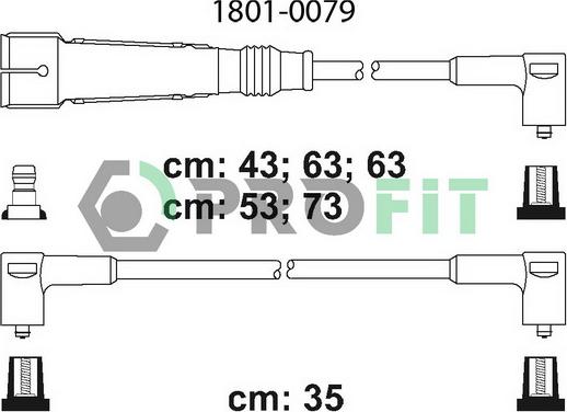 Profit 1801-0079 - Alovlanma kabeli dəsti furqanavto.az